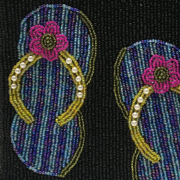 BEADED FLIP FLOP CROSS BODY BAG - Picture 10 of 15